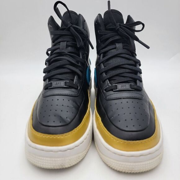 Nike Air Force 1 High Jester XX Women’s Sz 9 Black Blue Gold AR0625-001 Sneakers - Picture 11 of 13